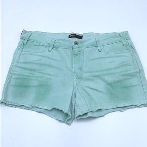 Green Dye Washed Levi Shorts